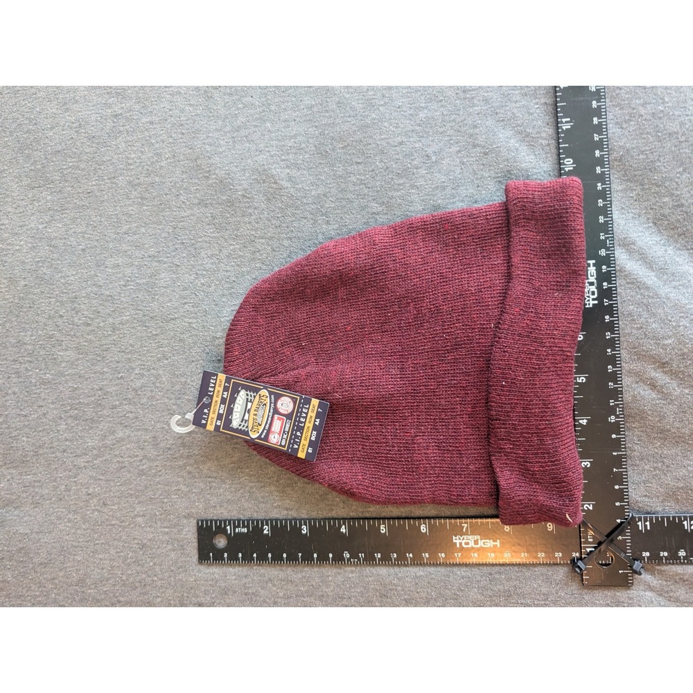 Vintage Steve & Barry University Sportswear Burgundy Maroon Knit Beanie Hat NWT